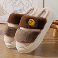 Thermal cotton slippers with plush exterior and cashmere lining in assorted colours