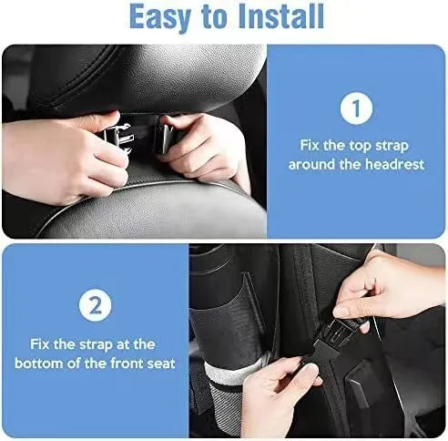 Black Oxford cloth car seat back buggy bag organiser with 42x30cm dimensions