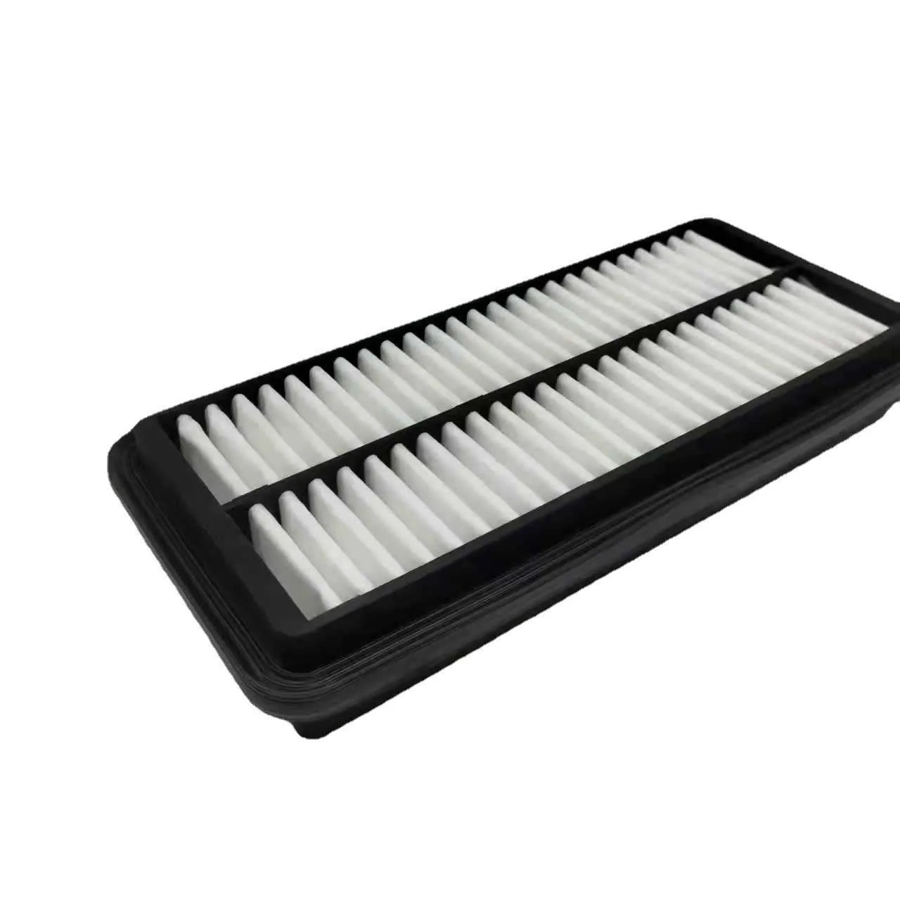 Car air filter with 256x113x40mm dimensions and black filter media for modern vehicles