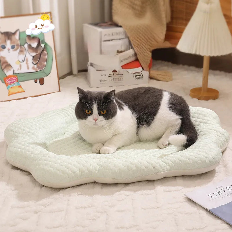 Cooling pet mat for cats and small dogs, 70x55cm, in grey green pink or yellow