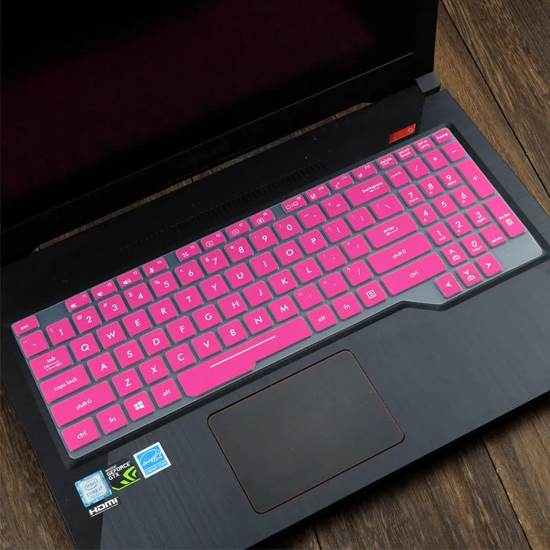 ASUS Flight laptop keyboard protective film cover in multiple colour options on a keyboard
