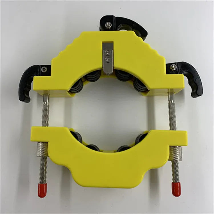 Yellow DIY bottle cutter tool for cutting glass bottles into vases and candles.