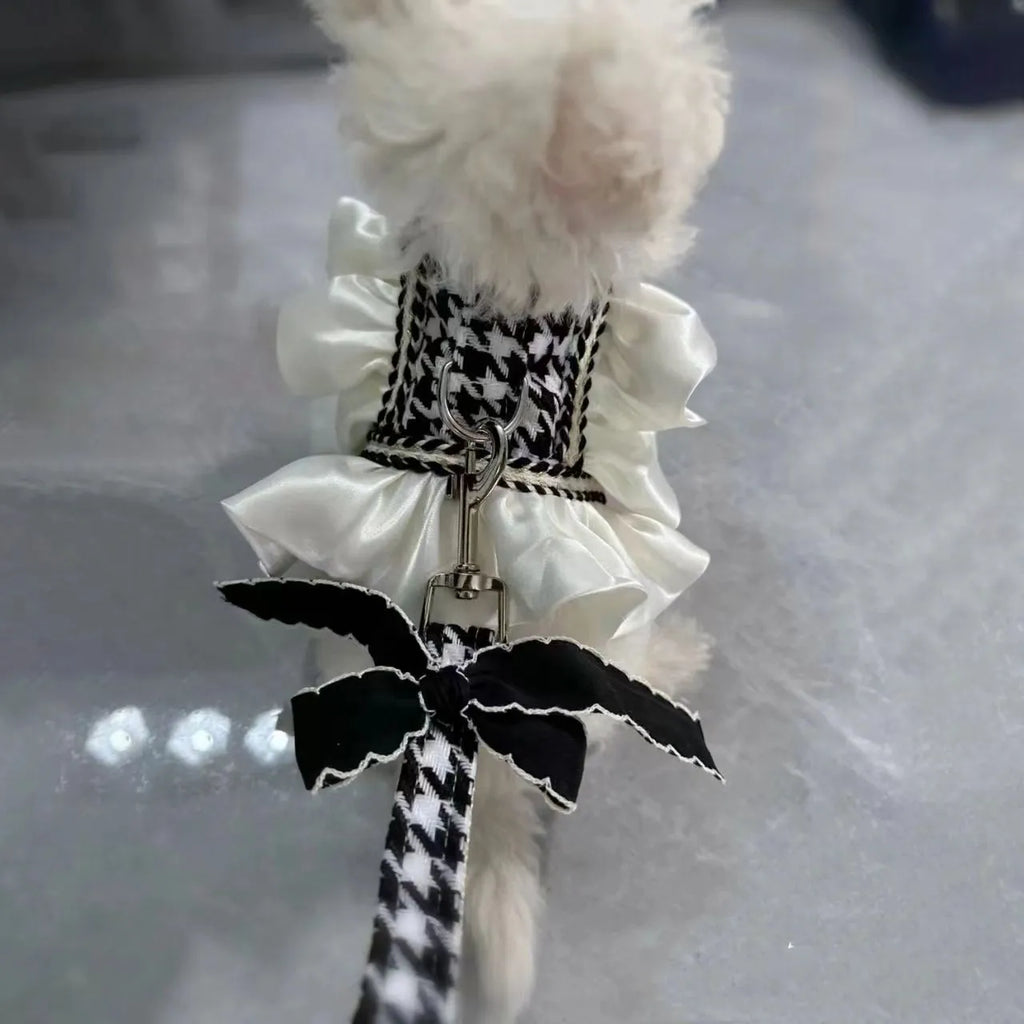 Polyester dog cat vest with hand holding rope, classic style traction, princess style, sizes XS to 2XL