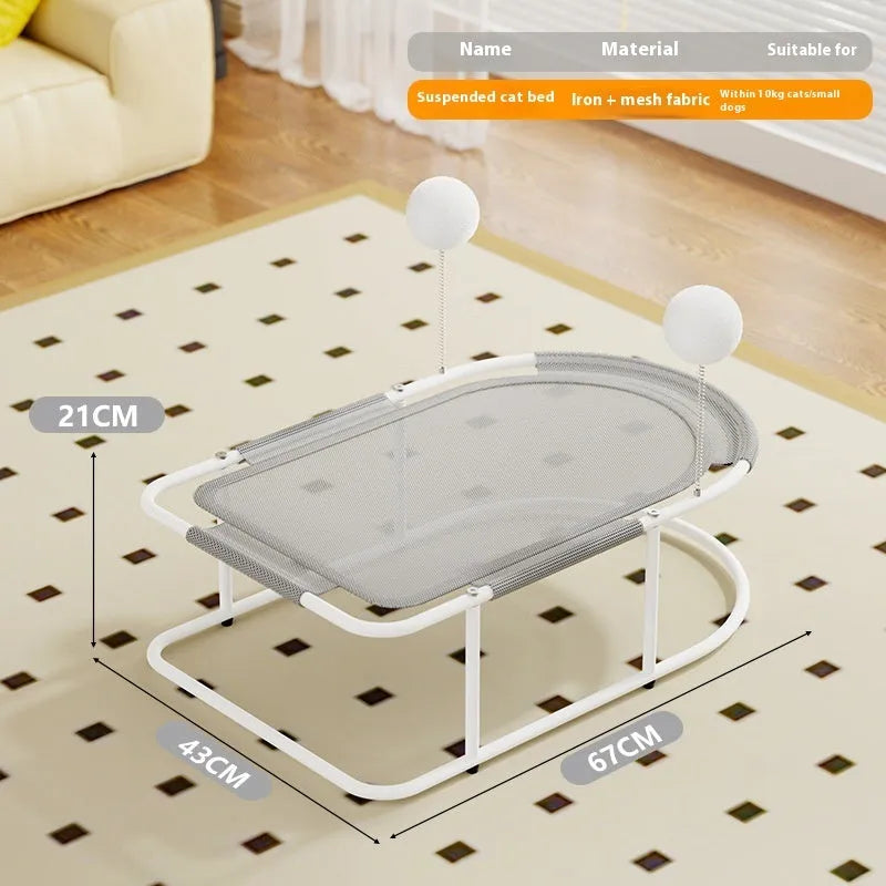 Large breathable cat kennel pet bed cage in grey colour