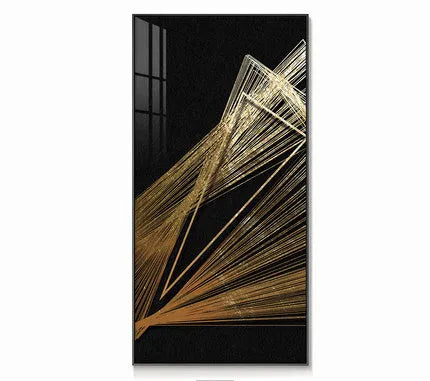 Frameless abstract geometric canvas wall art, oil on canvas, six sizes from 40x80cm to 90x180cm, modern indoor decor
