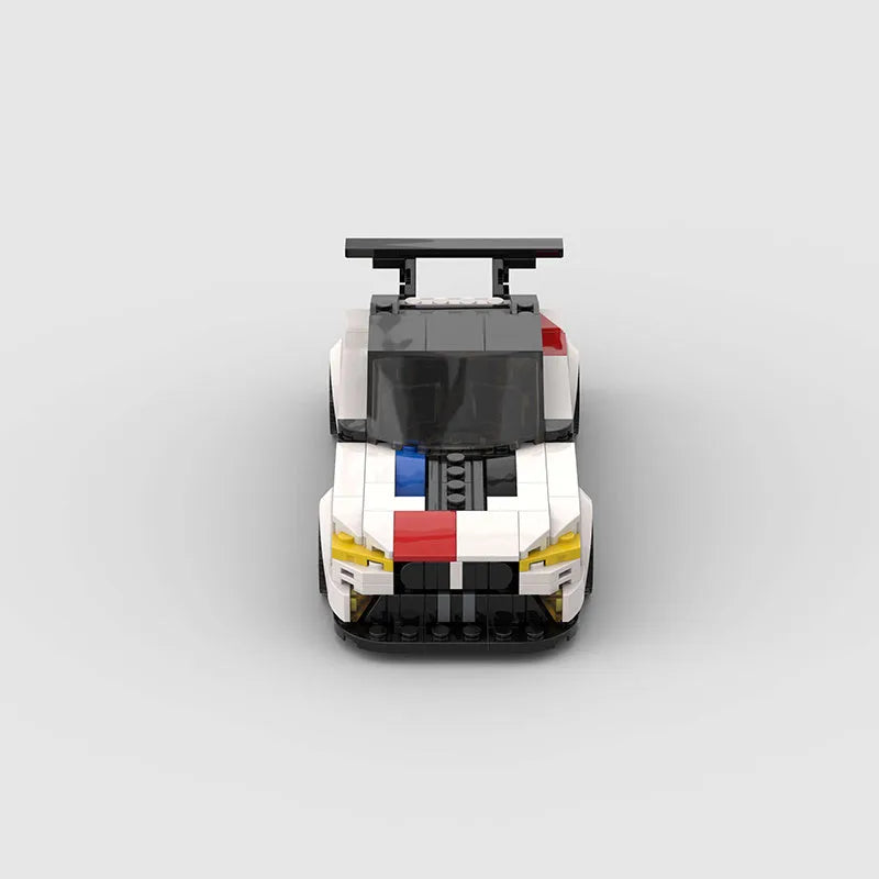 Plastic BMW M8 GTE building blocks car toy, 17 x 7 x 4.8cm, for ages 14 and over