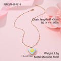 Women's stainless steel necklace with gold-plated fruit pendant on adjustable 41-50cm chain