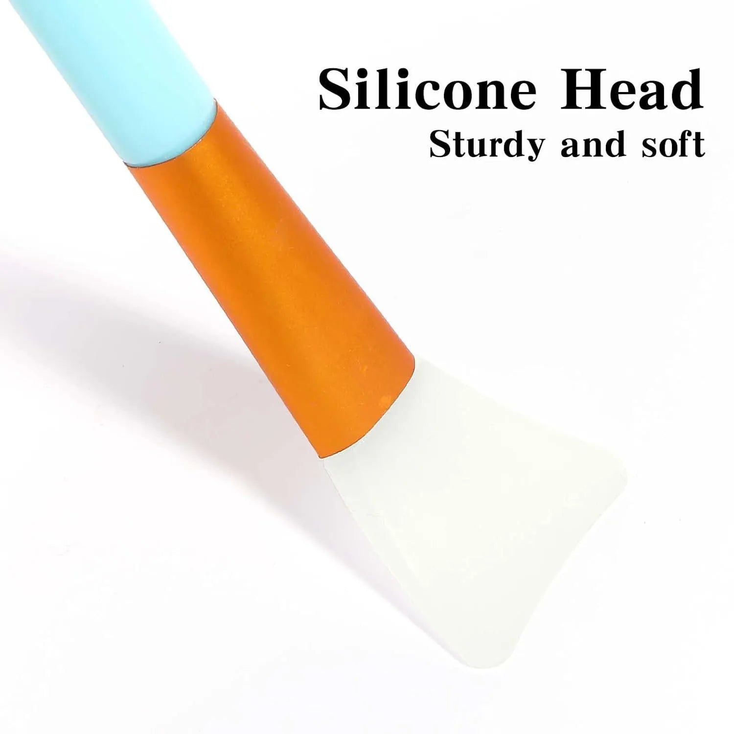 Reusable silicone spatula applicator for face and body masks in multiple colours