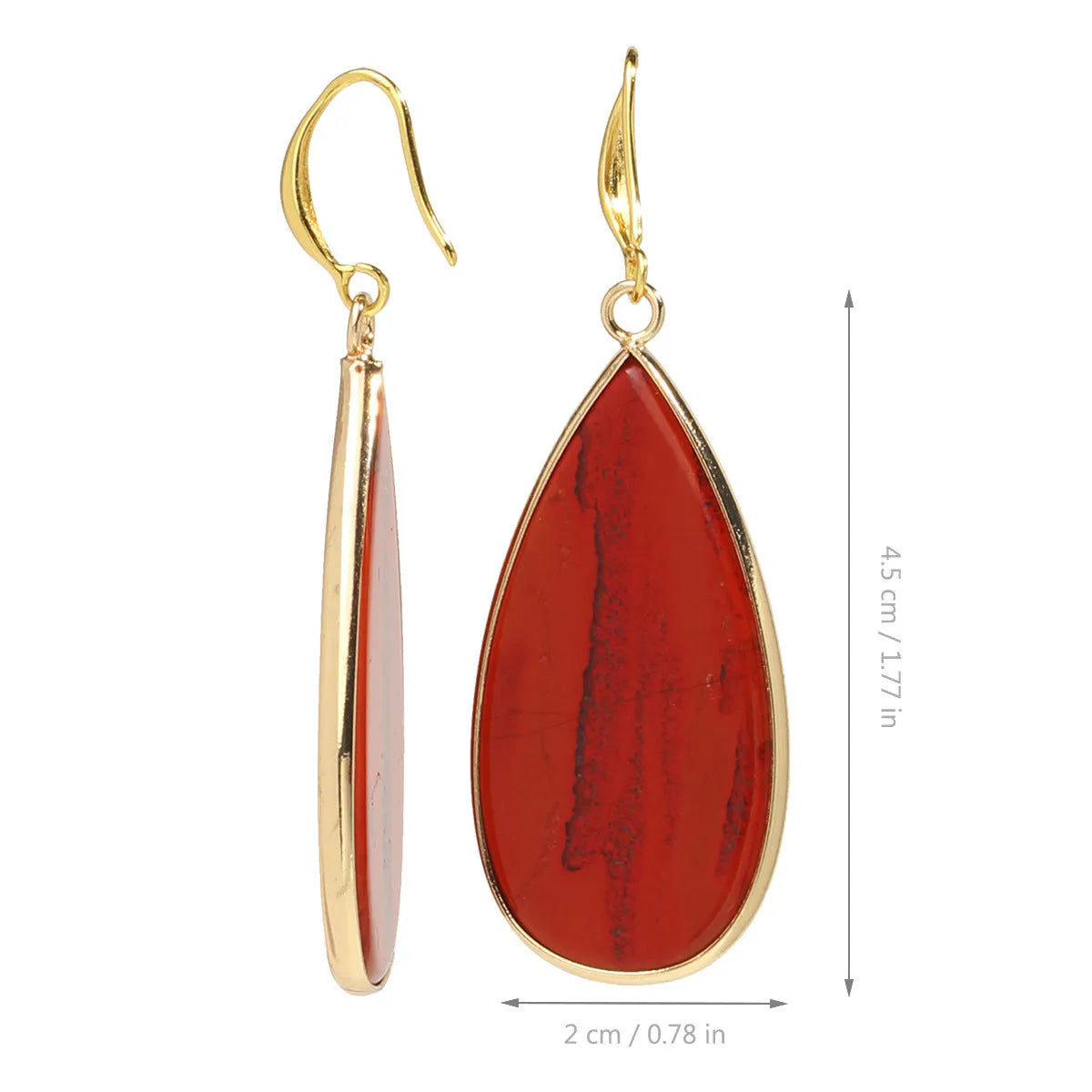 Vintage long water drop stone earrings in five colour options with manual processing