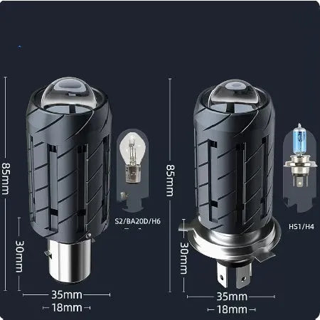 LED headlight conversion bulb for Chunfeng motorcycles with integrated high and low beam functions