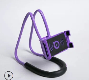 White universal smartphone holder with 360-degree rotating bracket on a desk