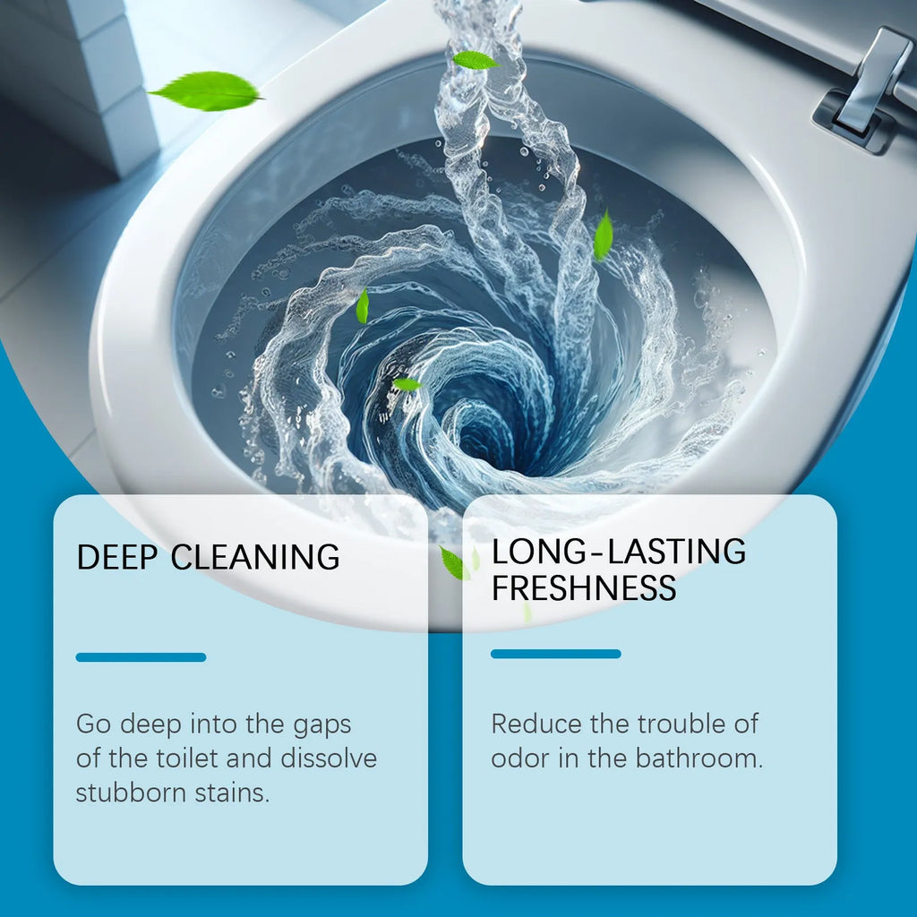 Toilet cleaning powder pack with four individual 30g sachets for urine stain and odour removal