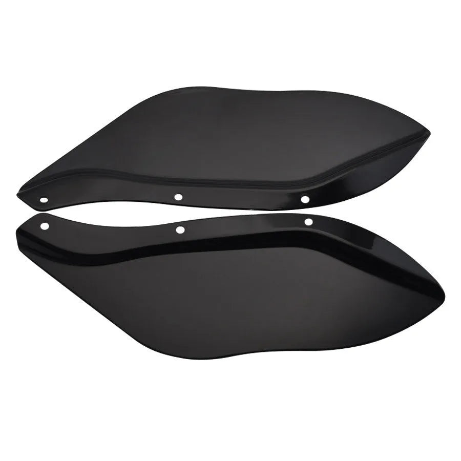 Black and transparent ABS side wing head covers for Harley-Davidson Touring models 1996-2013
