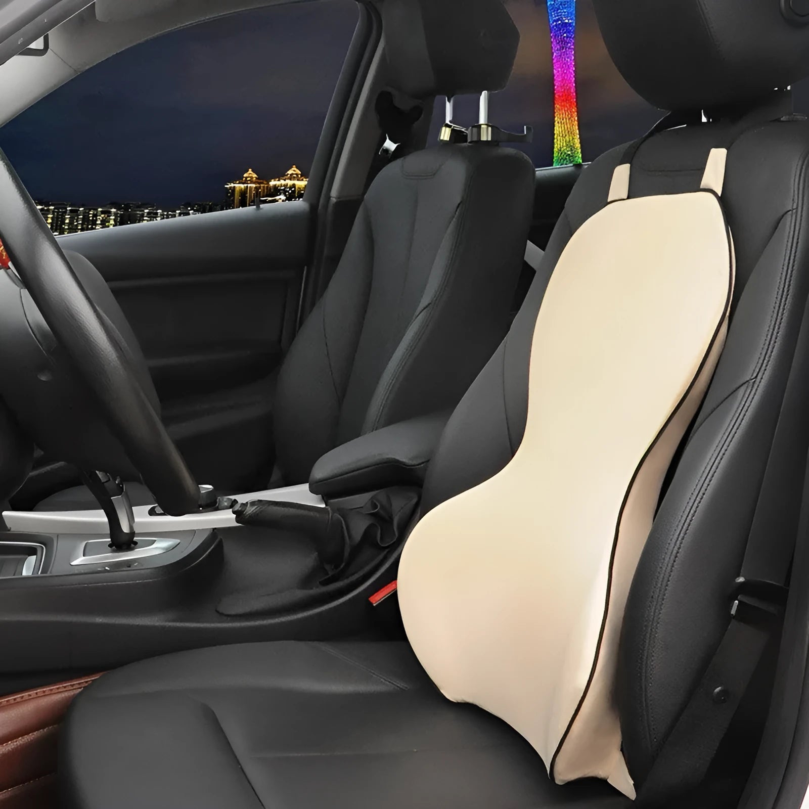 Memory cotton car lumbar support cushion in universal design for vehicle seats