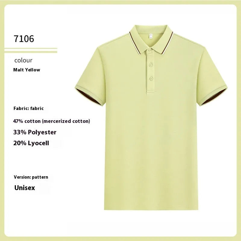 7A antibacterial mercerised cotton sequined polo shirt in white, front view on model