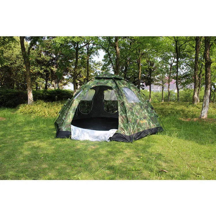 Automatic tent for 6-8 people, single layer, 305cm x 240cm x 145cm, blue or green