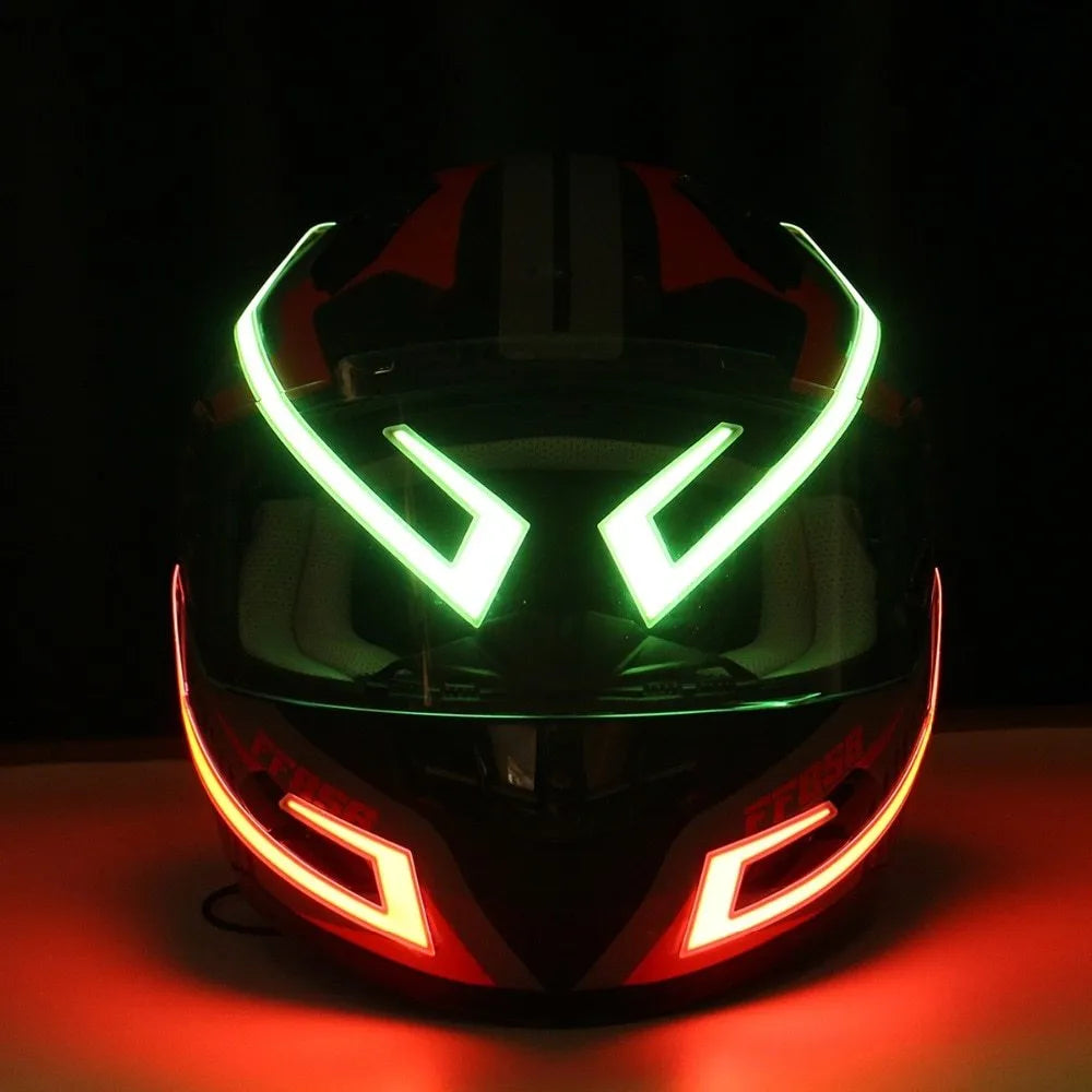 Motorcycle helmet EL cold light strip 380x35mm with controller, 3M glue, waterproof PVC, 3 modes, multiple colours
