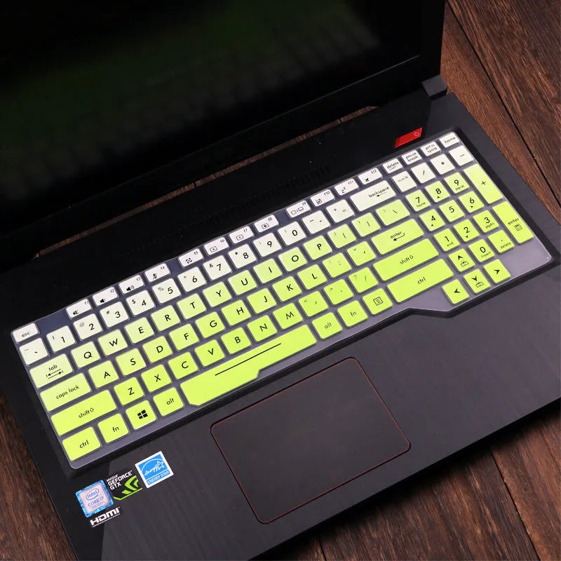 ASUS Flight laptop keyboard protective film cover in multiple colour options on a keyboard