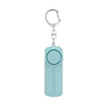 Compact pink personal safety alarm showing dimensions and activation button.