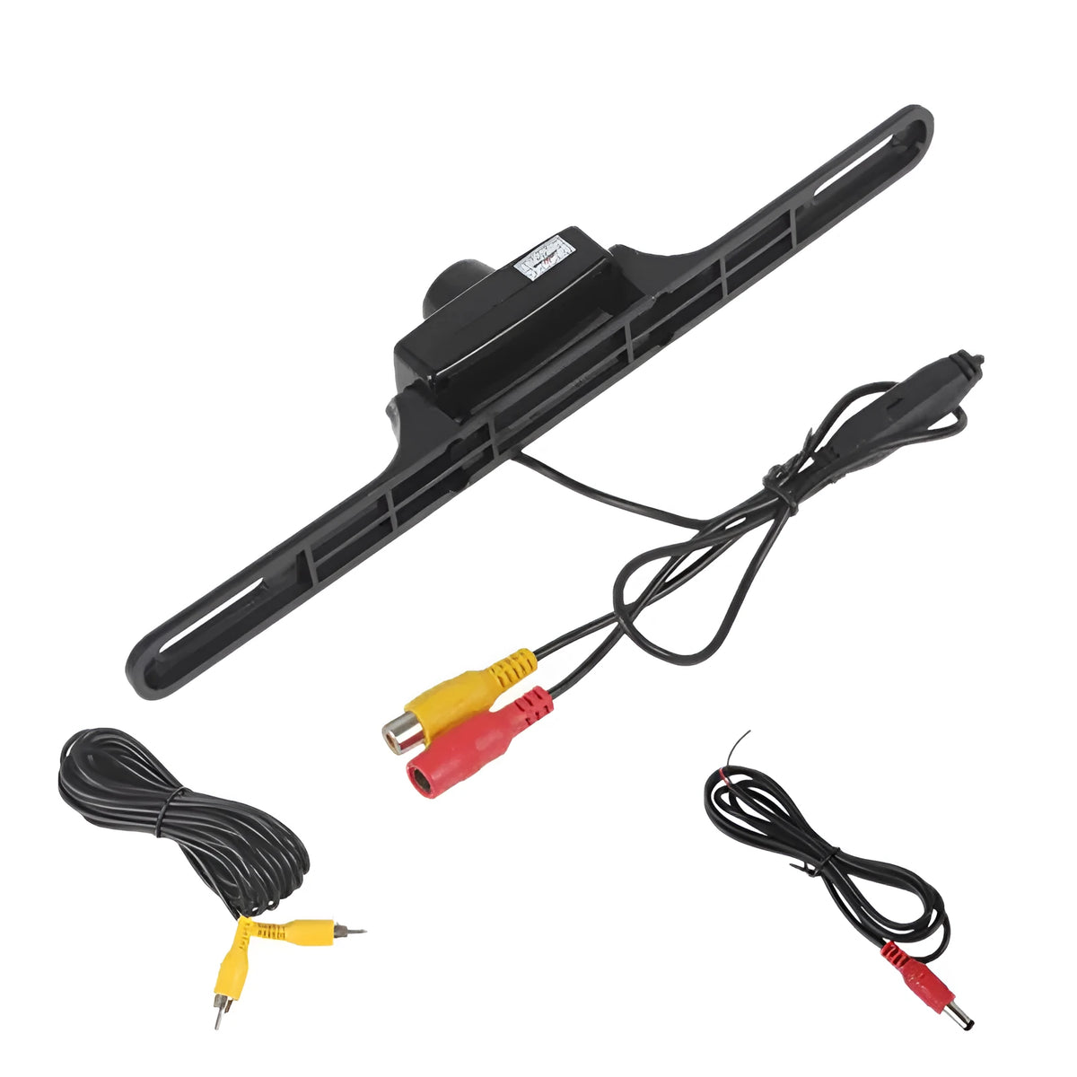 Car rear view camera with license plate frame, 170-degree angle, IP68 waterproof, distance ruler, and 6-metre video cable