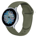 Samsung Galaxy Watch Active 2 silicone replacement strap with reverse buckle clasp in various colours.