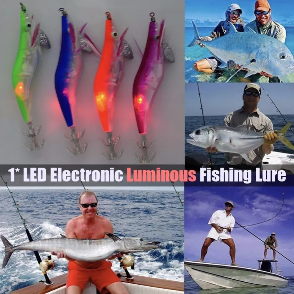 10cm electronic shrimp bionic hard bait with 3D eyes and 2.5# hooks, plastic body, sea rod fishing lure