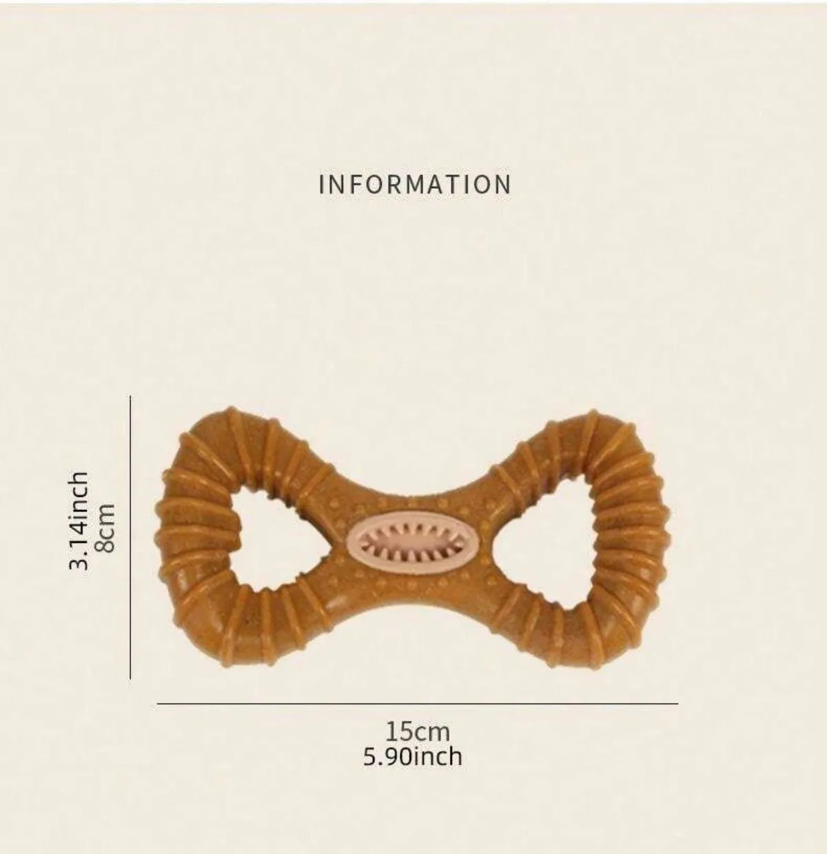 Dog chew toy bone for teeth cleaning and interactive play in durable bite-resistant construction