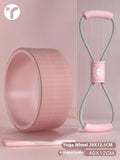 Rubber yoga wheel rear curved roller for Pilates and shoulder opening in a choice of colours