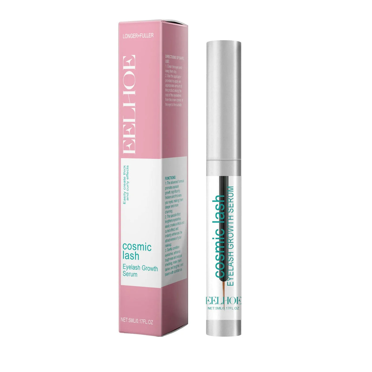 5ml eyelash essence liquid bottle, 1.4 x 1.4 x 8.9cm, natural makeup lash care product