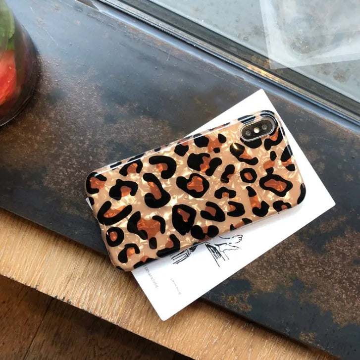Leopard print silicone TPU phone case for iPhone XR XS Max X 6 6S 7 8 Plus, colourful back cover