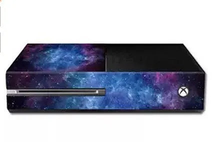Blue matte film skin sticker pack for Xbox One console with 5 pieces for complete coverage