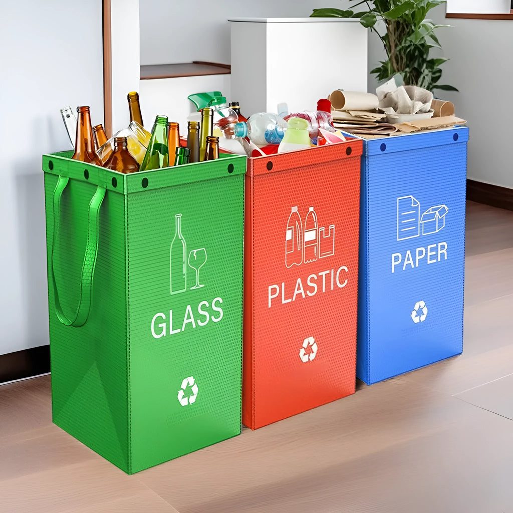 40L plastic garbage bag in assorted colours measuring 30cm wide by 50cm tall by 30cm deep