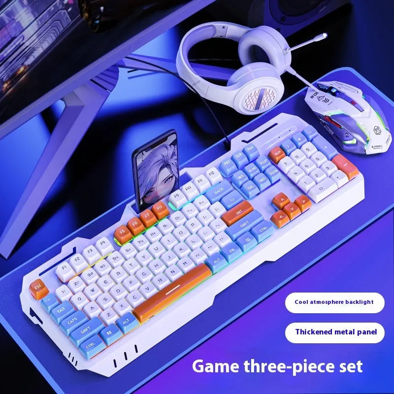 Wired mechanical feeling numeric keypad with thickened metal panel and rainbow lighting, USB connection
