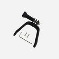 3D-printed hard plastic FPV drone expansion bracket with soft sponge for top-mounted action cameras