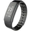 I6 smart sports bracelet with colour screen showing fitness data on black TPU wristband