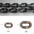 PP dog leash with metal clip in bronze colour showing length options for medium to large dogs