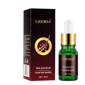 10ml bottle of Polygonum multiflorum and ginger hair oil for scalp and strand care