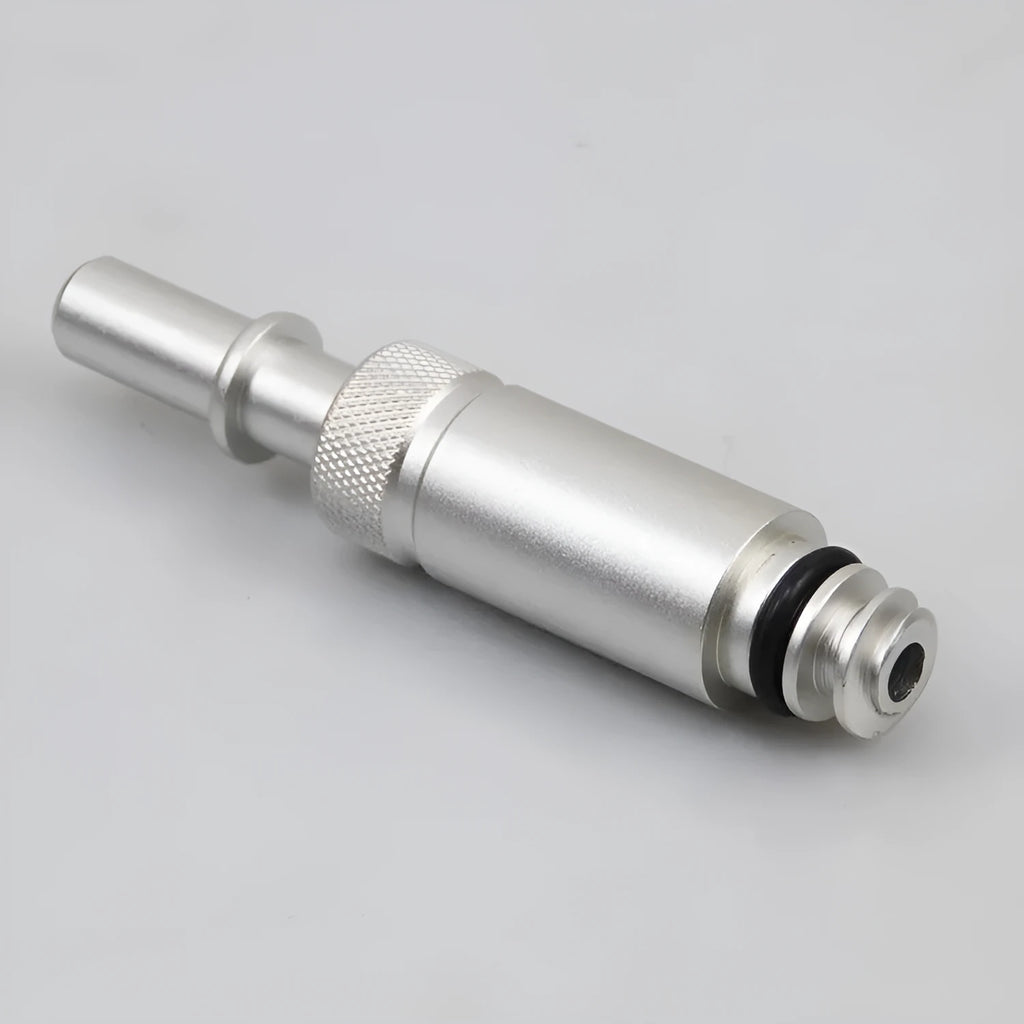 Silver metal VAS6262-9 transmission refueling joint for VW Audi vehicles.