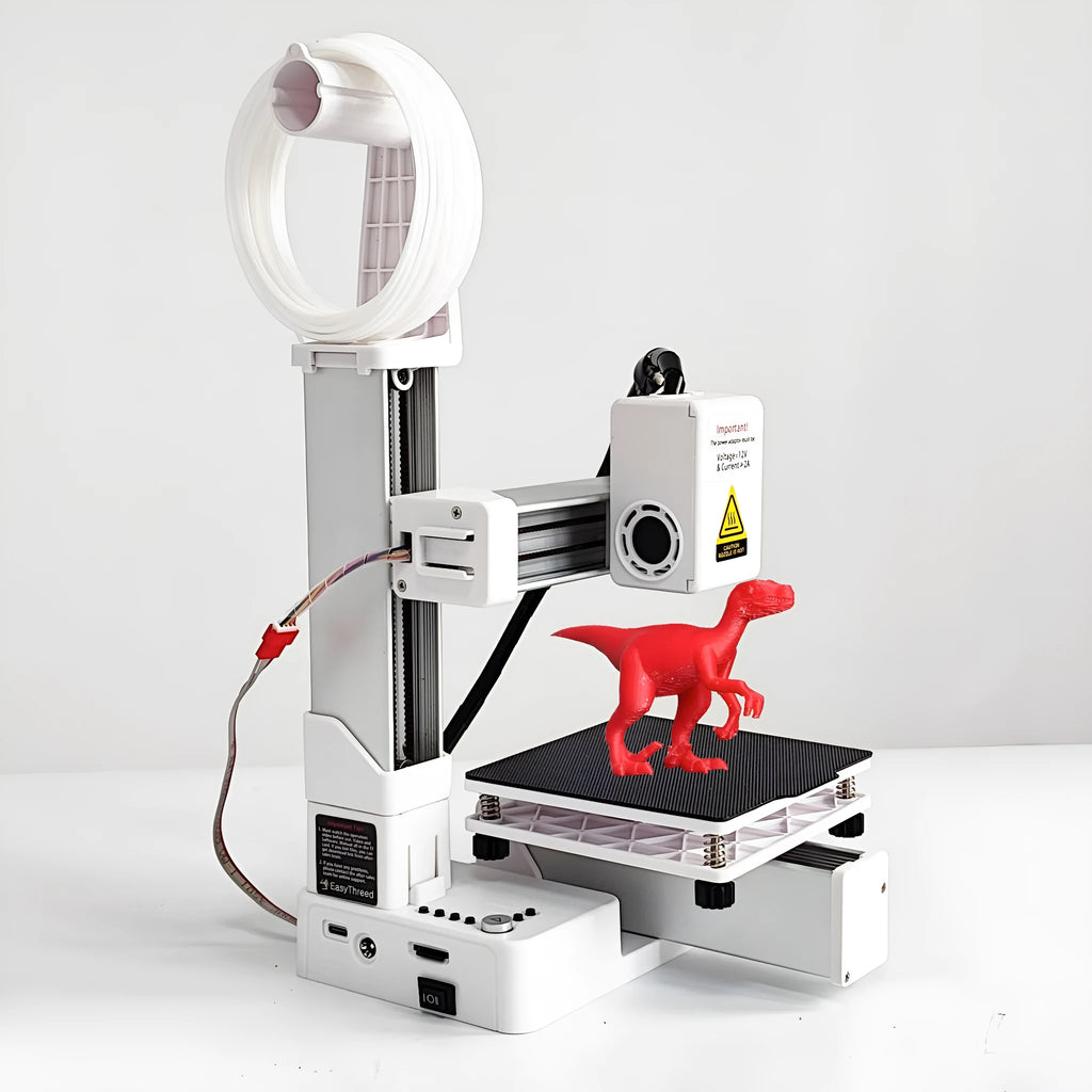 White EasyThreed K10 desktop 3D printer with 175mm build volume for TPU and PLA filament