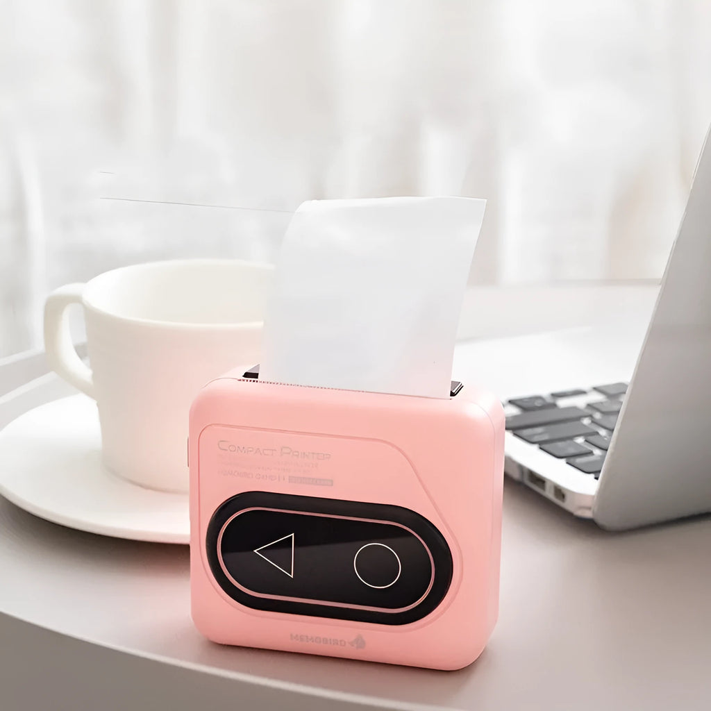 Avocado green Bluetooth mini thermal printer for mobile phone photos and text printing