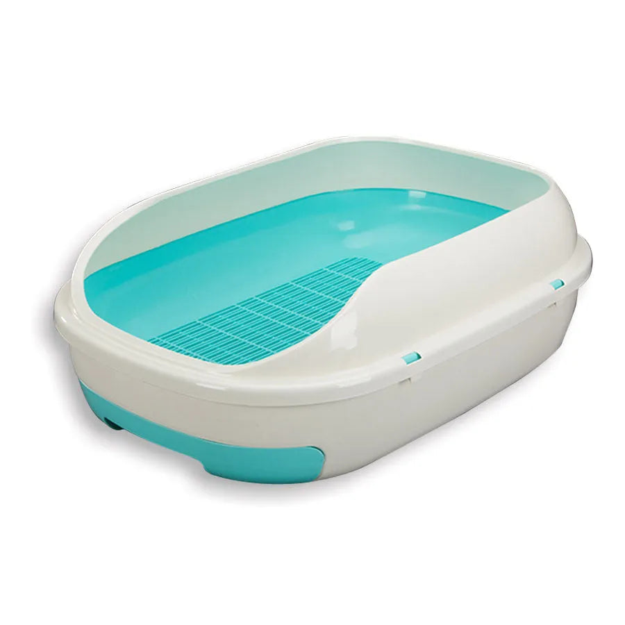 Semi-closed grid drawer cat litter box, large 51 x 40.5 x 20.5 cm, PP, available in five colours