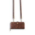 Detachable wallet phone case showing magnetic backpack separated from PC flip cover for Samsung and iPhone