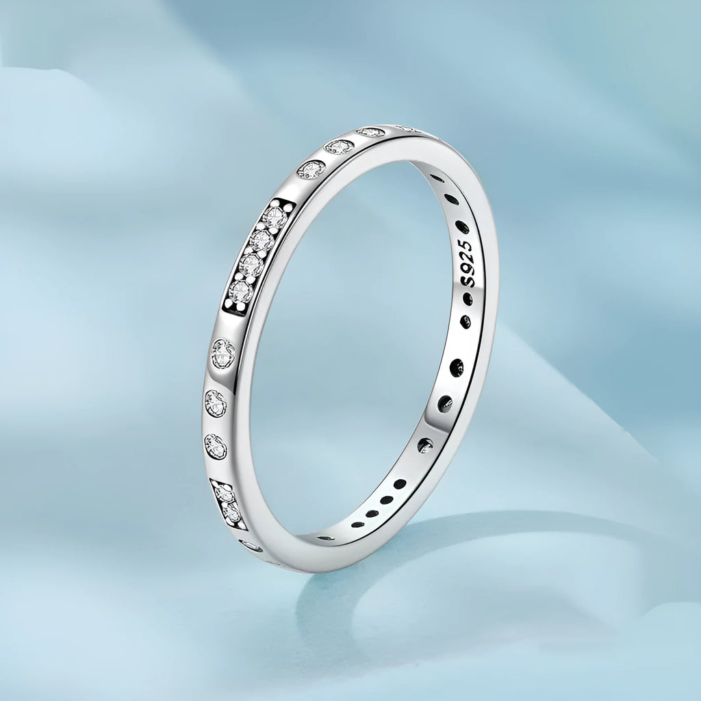 Silver oxidised black alloy 'I Love You' fashion ring for women on a plain background.