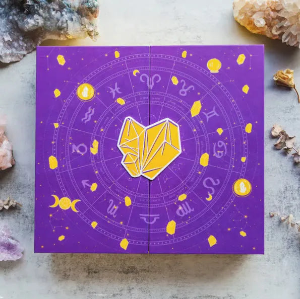 Purple Halloween crystal countdown gift box paper craft kit for children's emotional development
