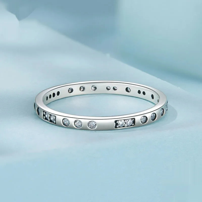 Silver oxidised black alloy 'I Love You' fashion ring for women on a plain background.