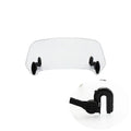 Acrylic motorcycle heightened small windshield in Brown, Smoky or Transparent, Large 360mm x 160mm or Small 285mm x 120mm.