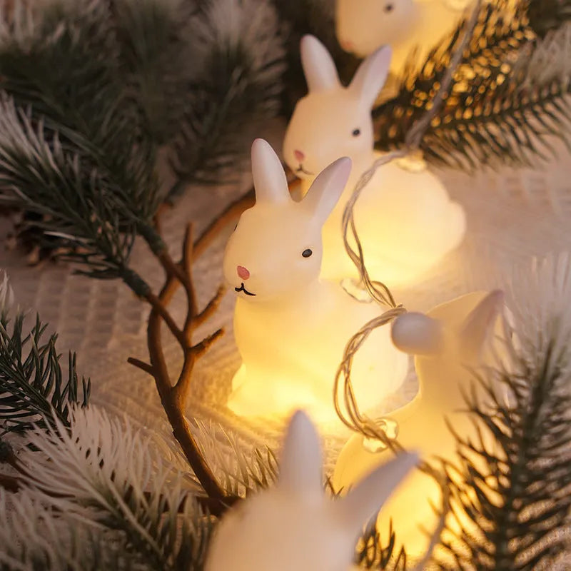 Easter plastic egg lamp 1.5M 10-lamp warm white light string with Cross or Smile design