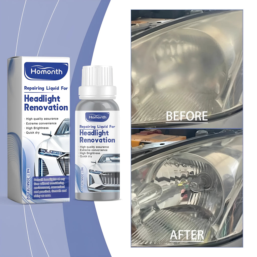 30ml car headlight repair essence bottle, 2.8x2.8x8.8cm, containing Nano silicone and sodium bicarbonate