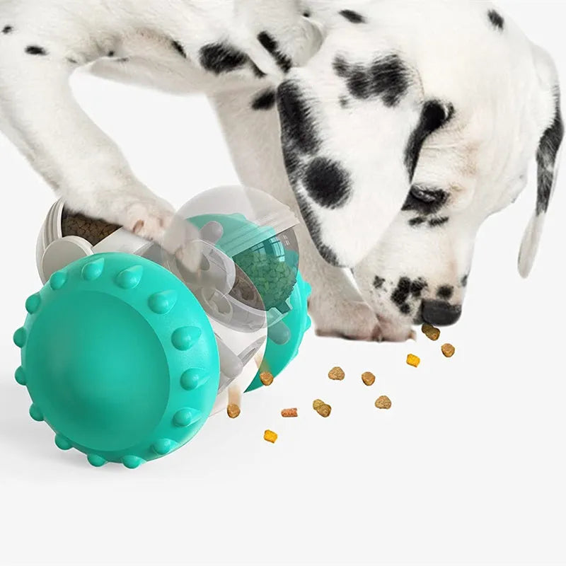 ABS interactive balance car pet toy in black, blue, yellow or green, 13.8 x 8 x 11cm, for slow treat feeding