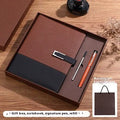 A5 soft pu leather notebook in business brown colour with wood-free paper pages